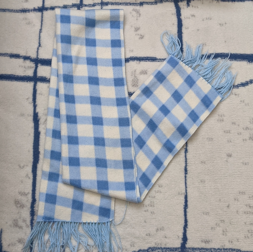Blue plaid/checkered scarf gingham sale